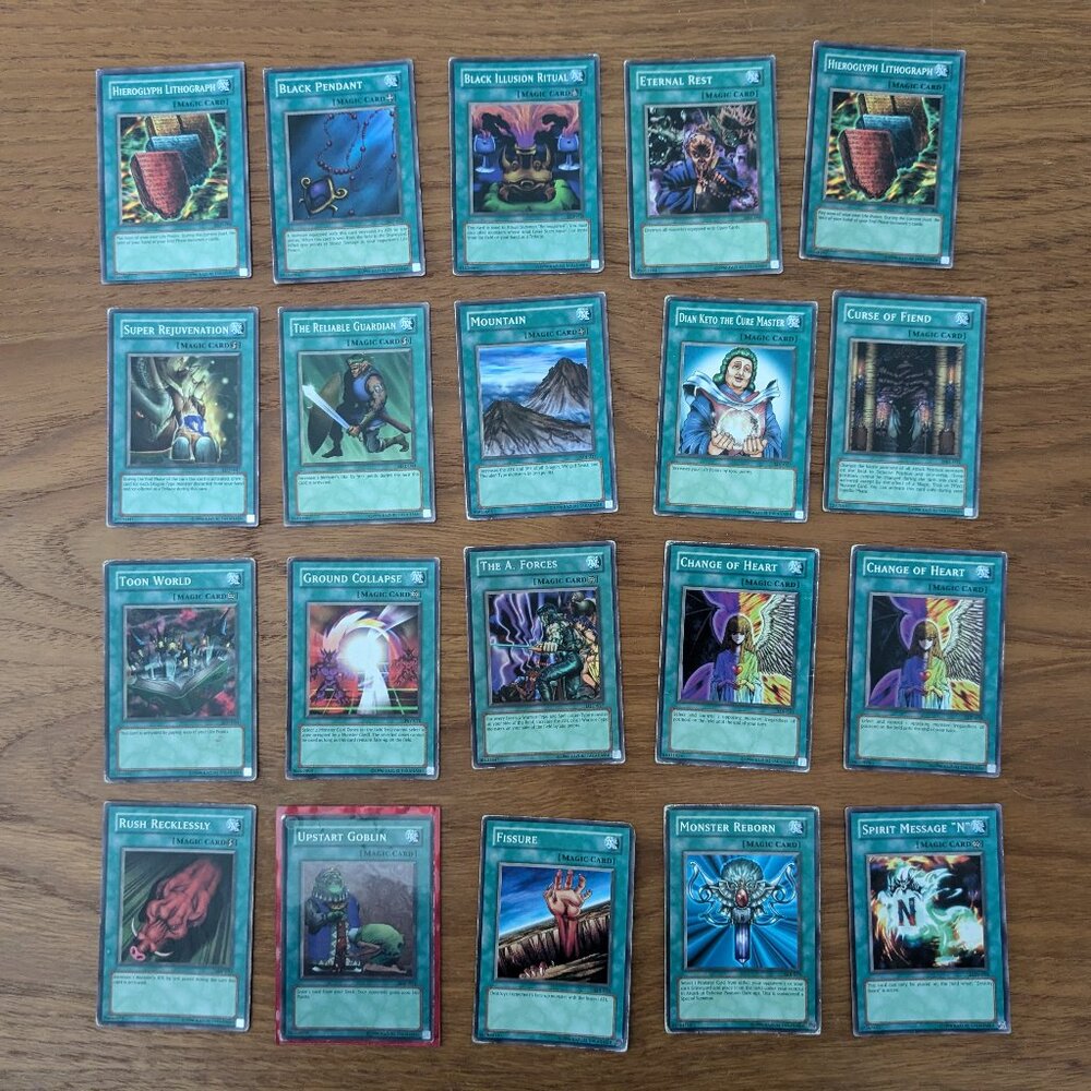 Vintage Yu-Gi-Oh! "Magic" Card Lot (20 Cards) - Classic Spells & Rares YuGiOh